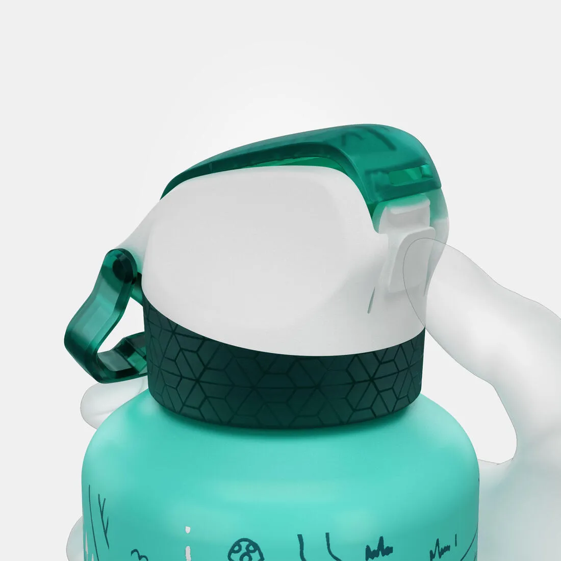 0.6L kids’ alum. water flask 500 with instant cap, pipette & straw for hiking