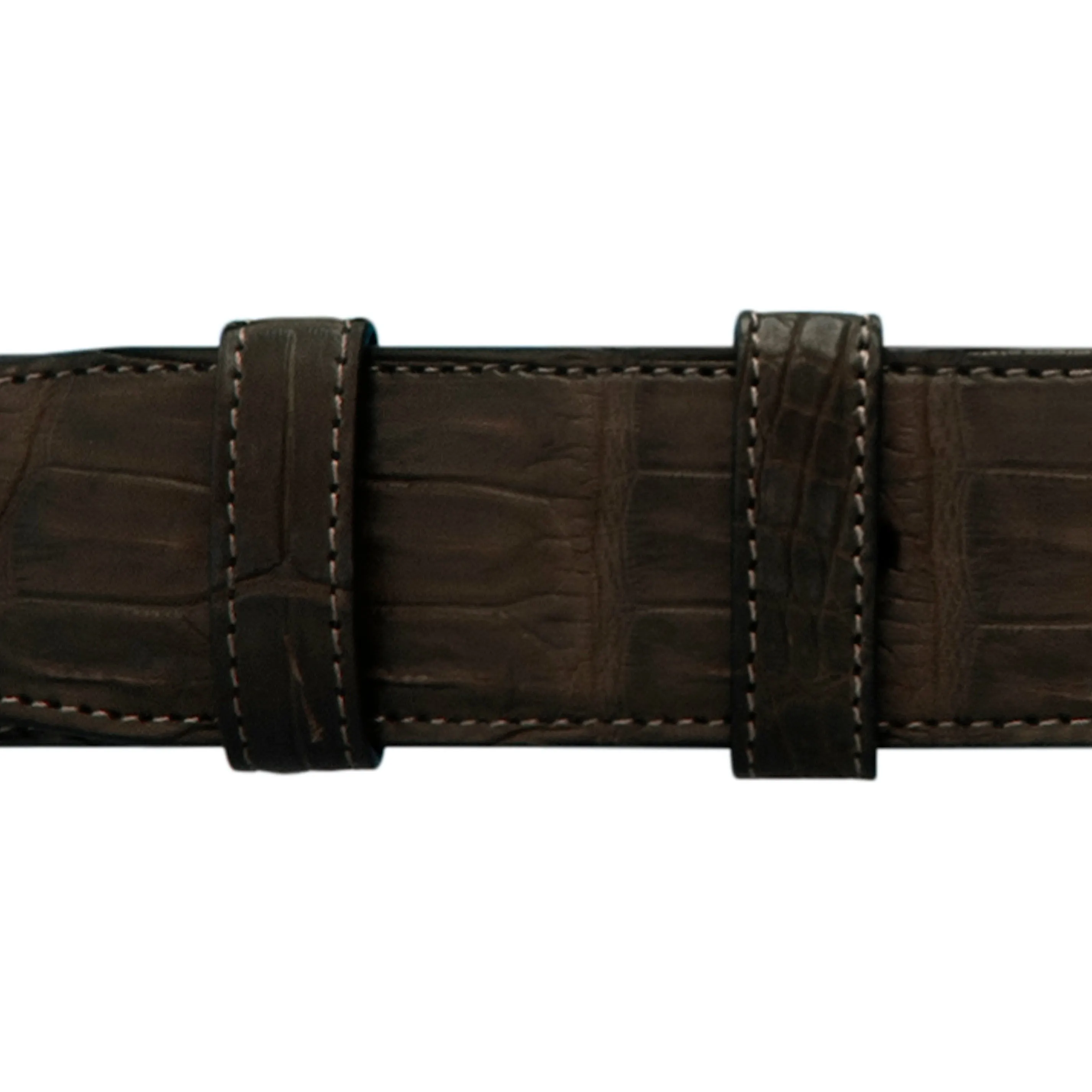 1 1/2" Espresso Classic Belt with Crawford Casual Buckle in Polished Nickel