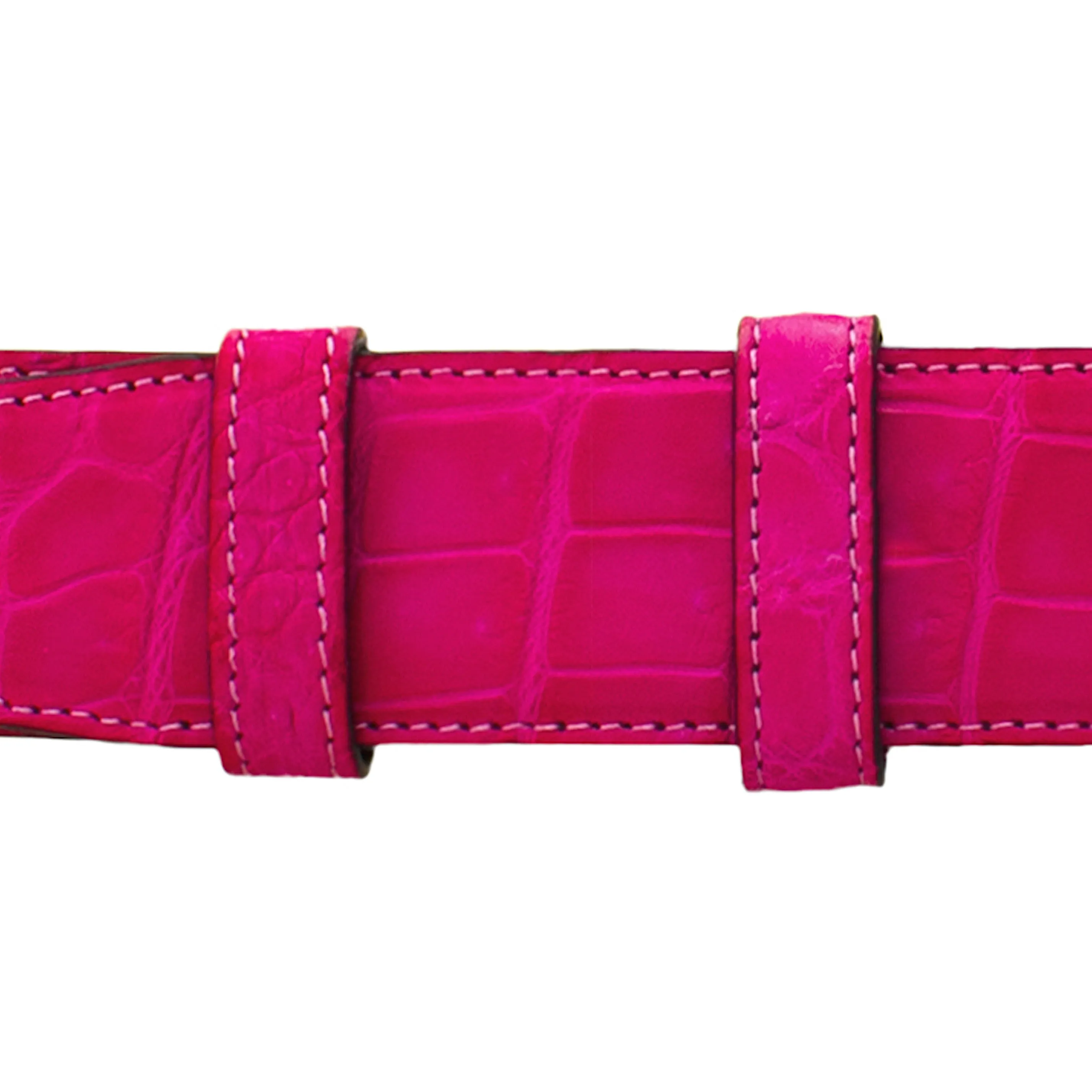1 1/2" Fuchsia Seasonal belt with Crawford Casual Buckle in Polished Nickel