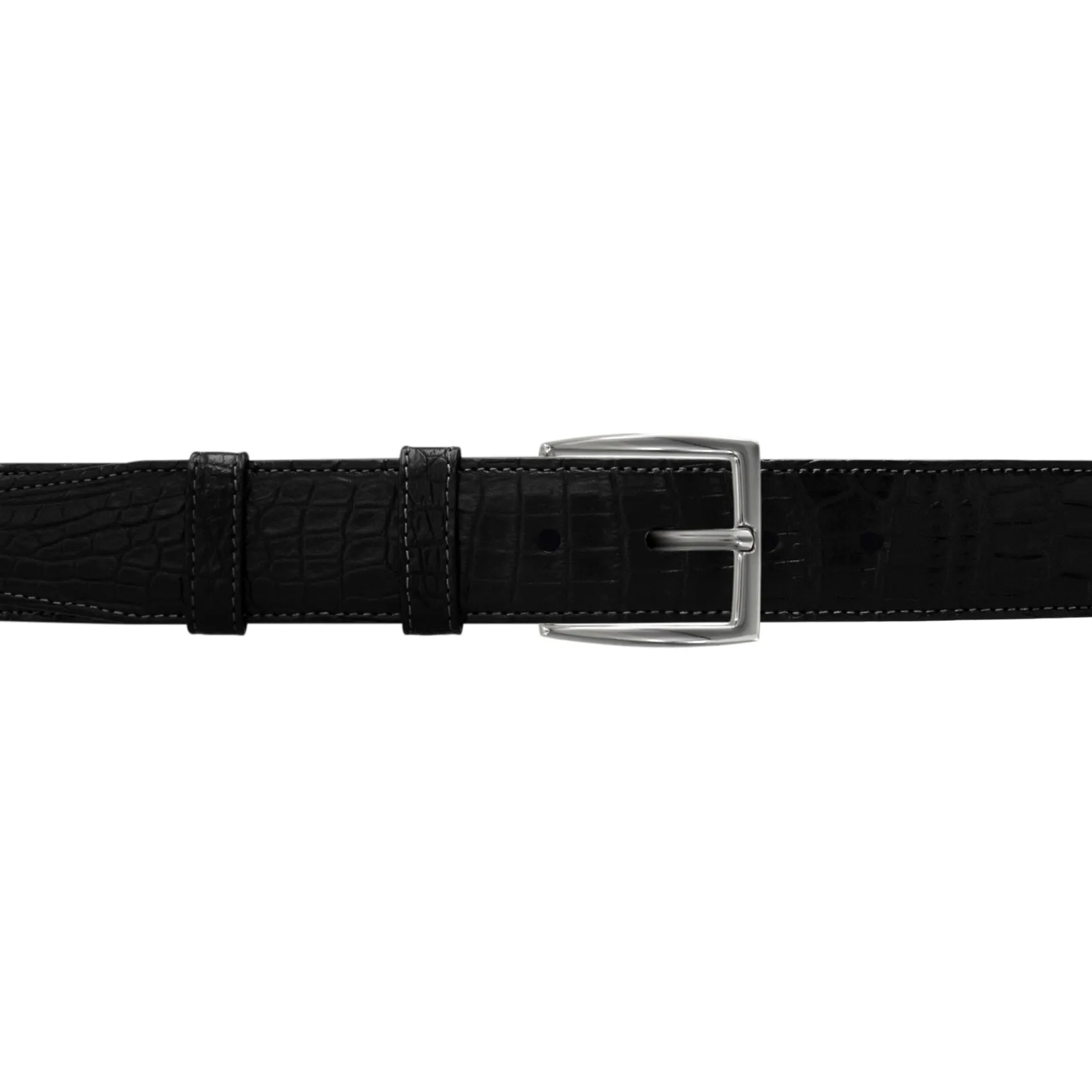 1 1/2" Raven Classic Belt with Winston Dress Buckle in Polished Nickel