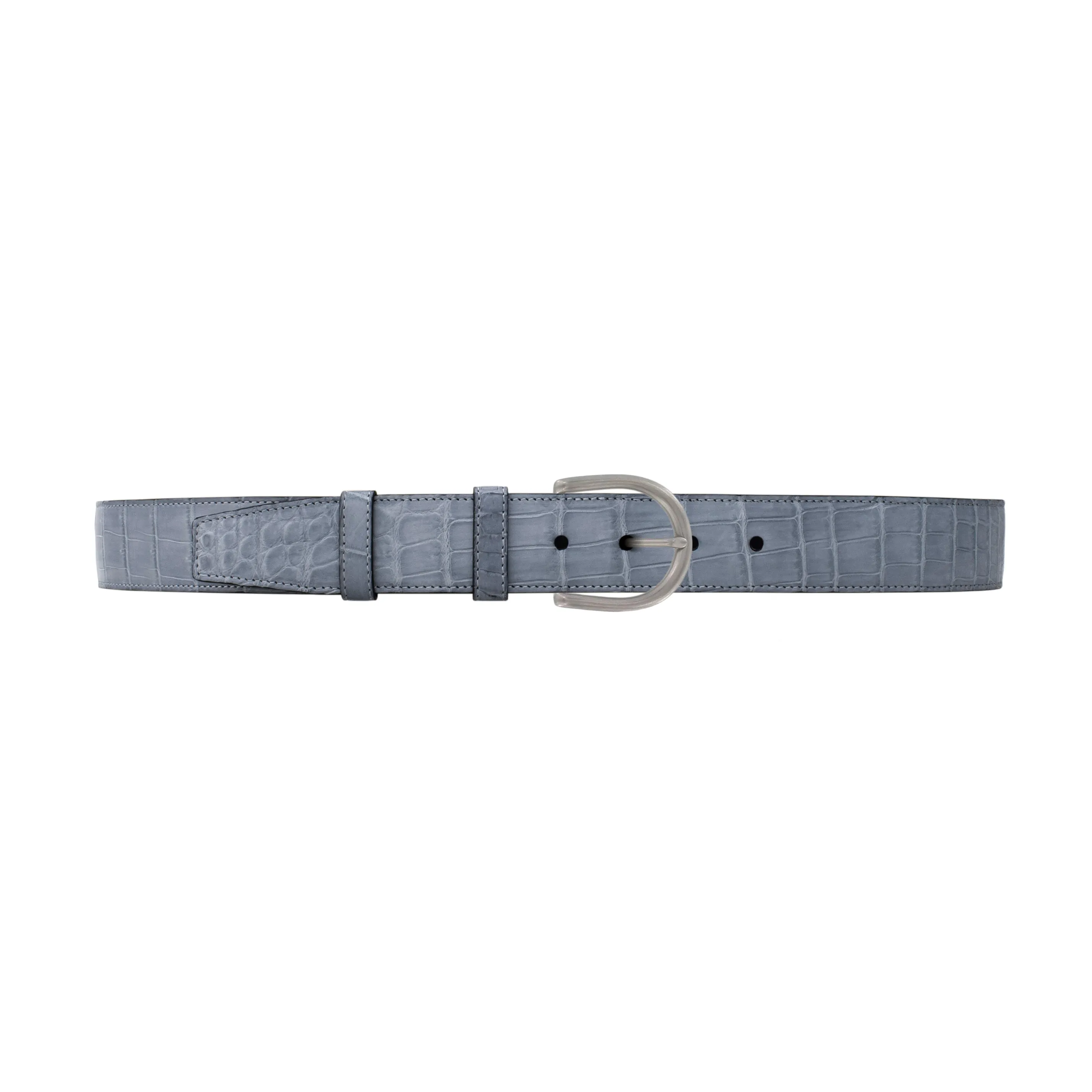 1 1/2" Slate Seasonal Belt with Denver Casual Buckle in Matt Nickel
