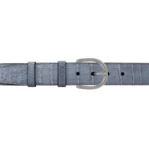 1 1/2" Slate Seasonal Belt with Denver Casual Buckle in Matt Nickel