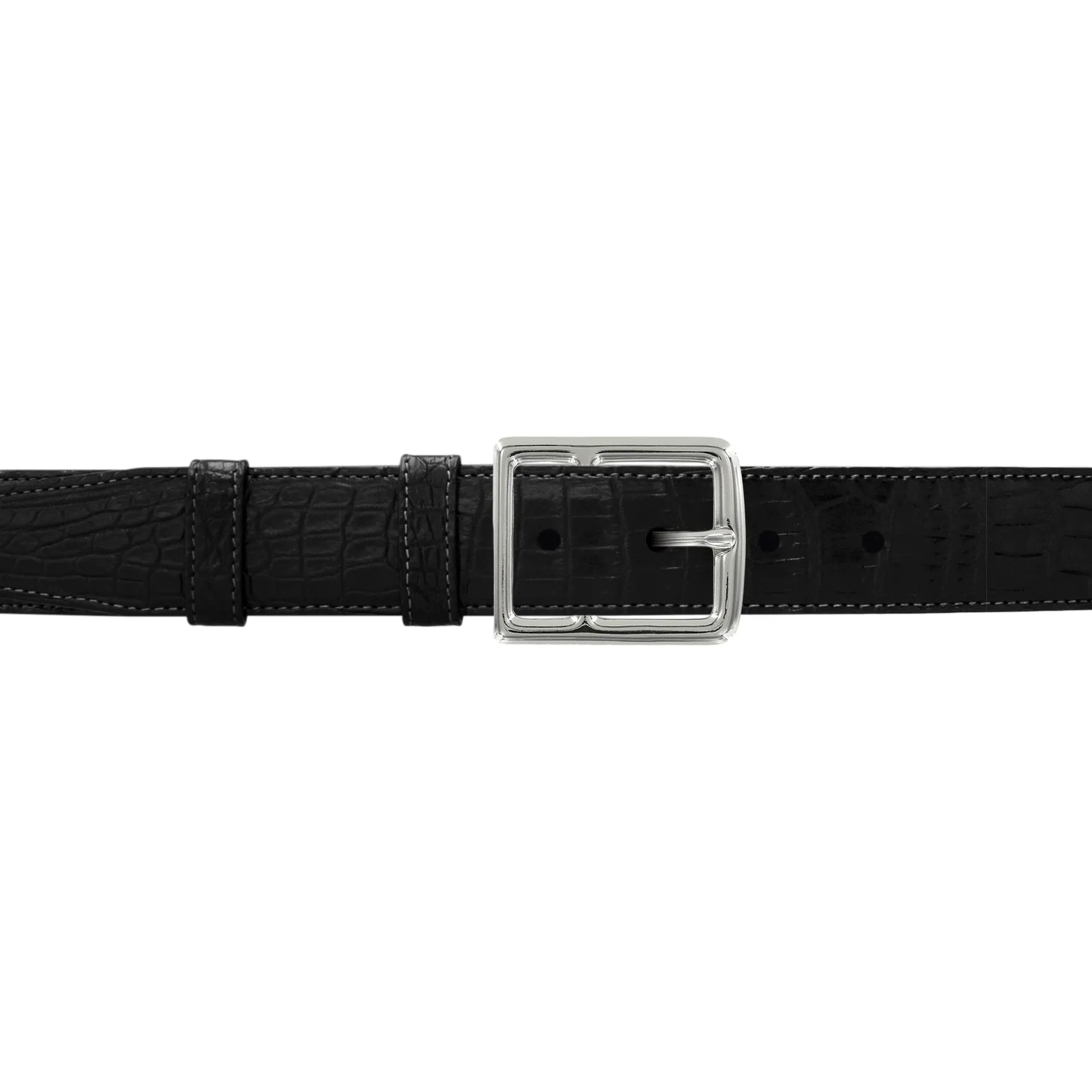 1 1/4" Raven Classic Belt with Crawford Casual Buckle in Polished Nickel