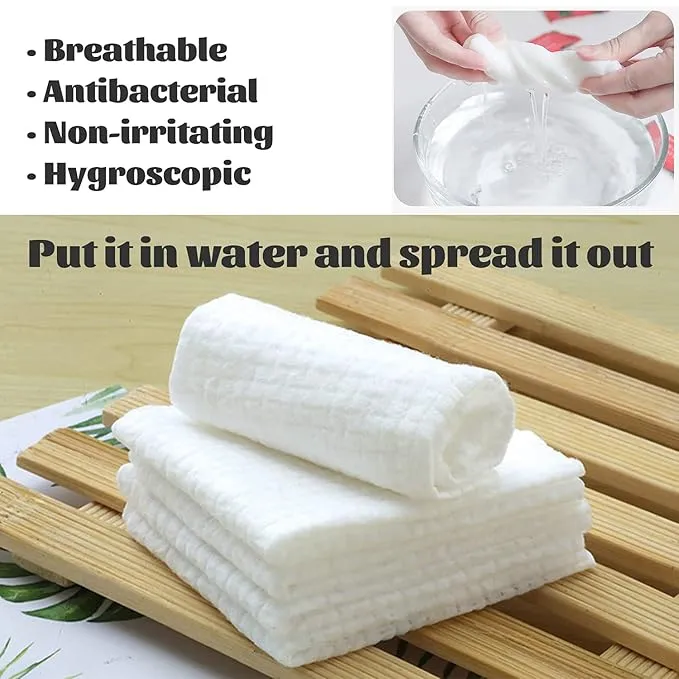 100 Pcs Mini Compressed Towels, Disposable Face Compressed Towel, Compressed Hand Wipe, Camping towel, Portable Compressed Coin Tissue for Travel/Home/Outdoor Activities (Individual packaging)