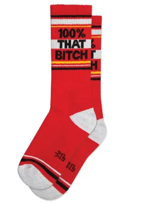 100% That Bitch Gym Crew Socks