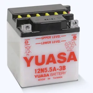 12N5.5A-3B DG Battery with acid pack Yuasa (12N55A3BPK)