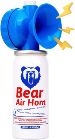 1.4oz Bear Horn，Self Defense, 123dB Loud Air Horn, Audible up to 1/2 Mile, Safety Air Horn for Wild Animals, Bear Alarm for Hiking and Outdoor Protection