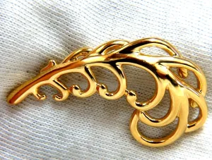 18Kt Gold Floral Brooch Pin