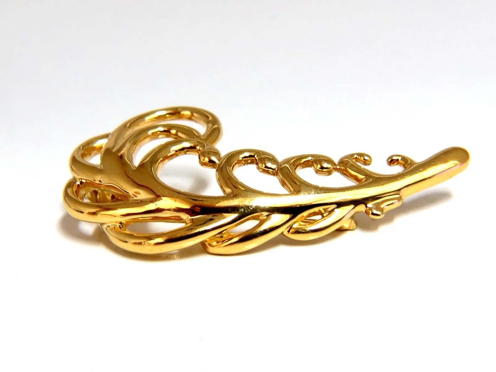 18Kt Gold Floral Brooch Pin