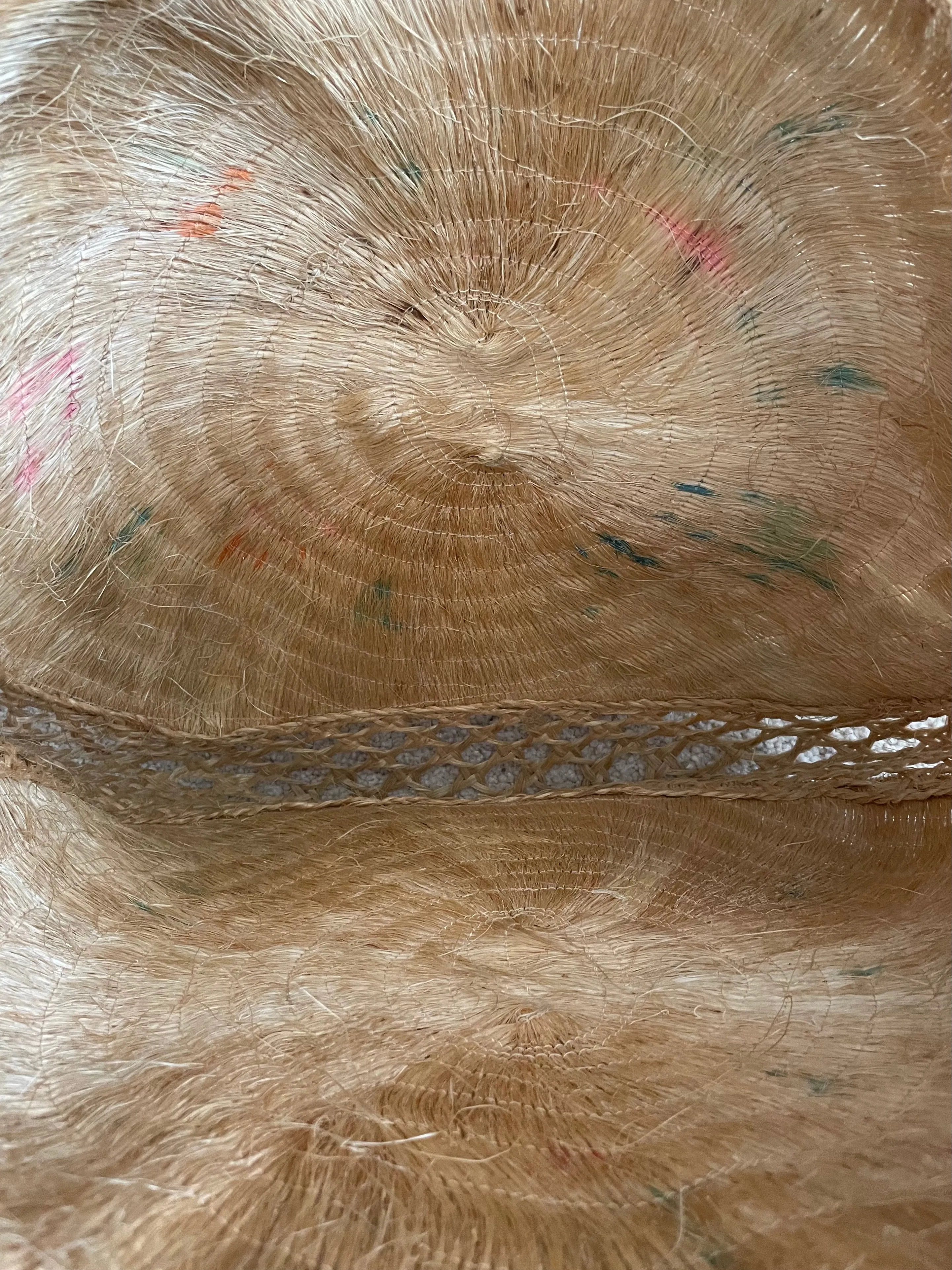 1940s Hand Painted Straw Bag
