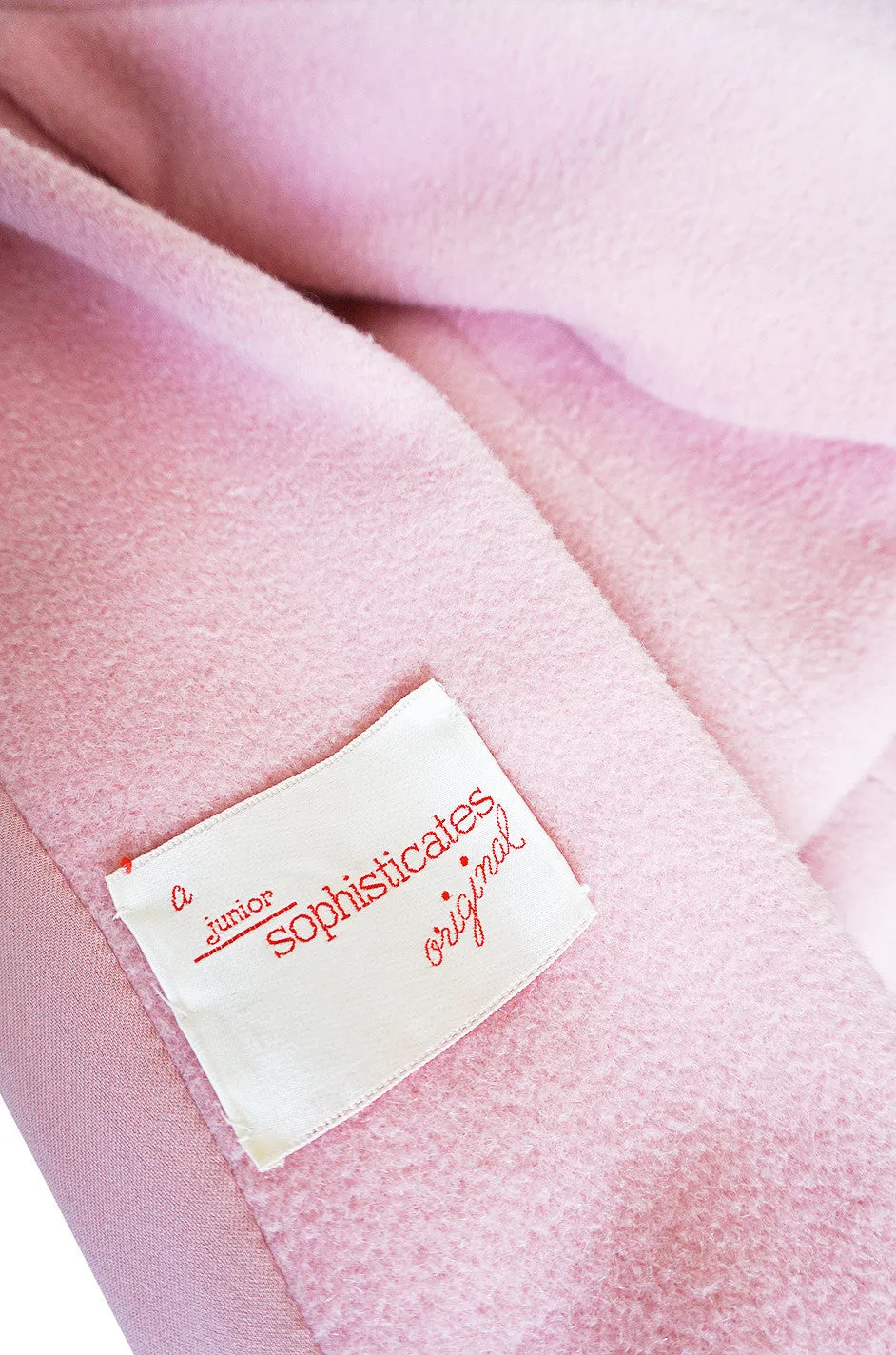 1960s Anne Klein Pink Wool Coat
