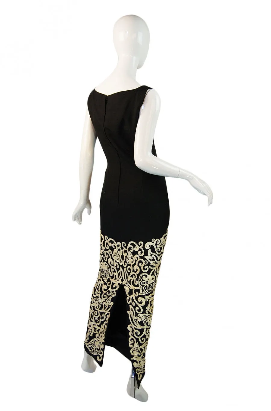 1960s Corded Mr. Blackwell Custom Gown