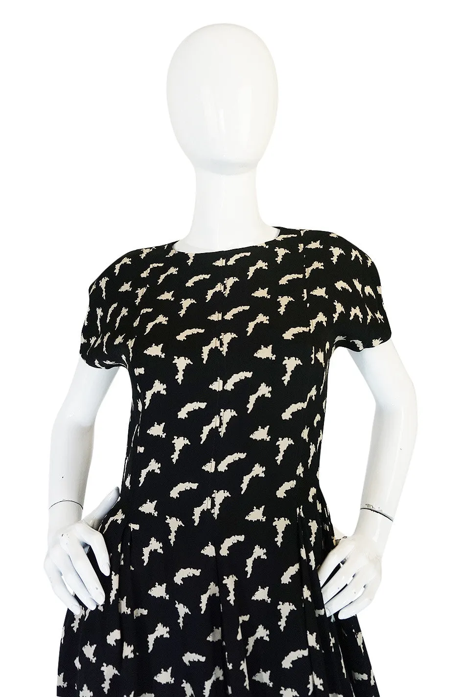 1980s Multi-Length Genny Puffed Bubble Skirt Dress