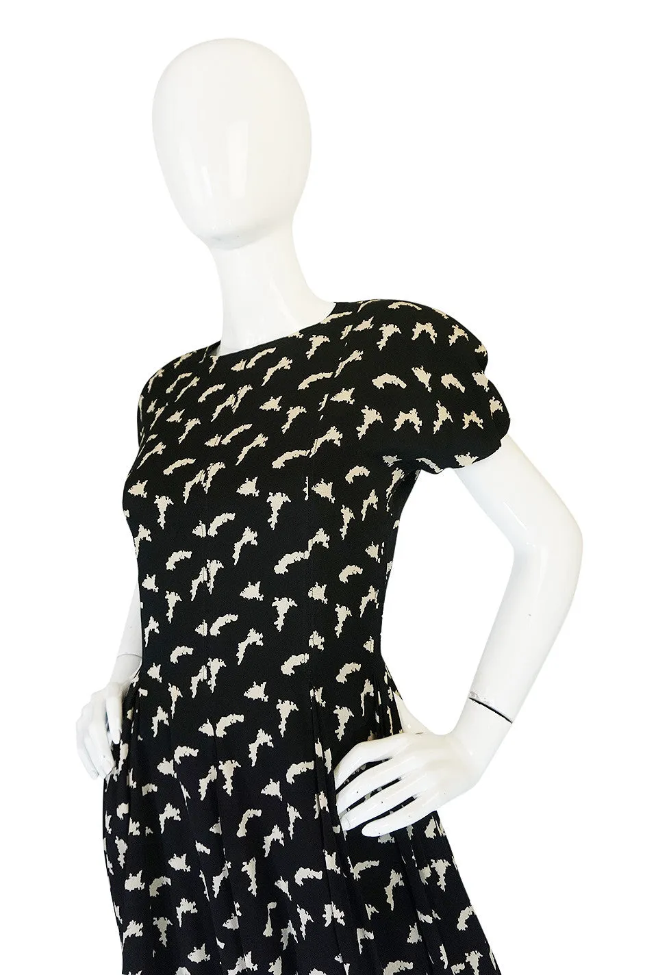 1980s Multi-Length Genny Puffed Bubble Skirt Dress