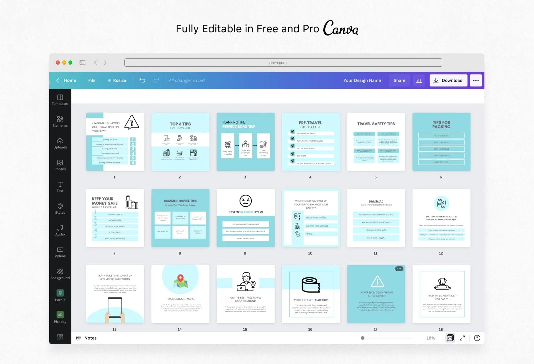 20 Travel Infographics Instagram Post Canva Templates