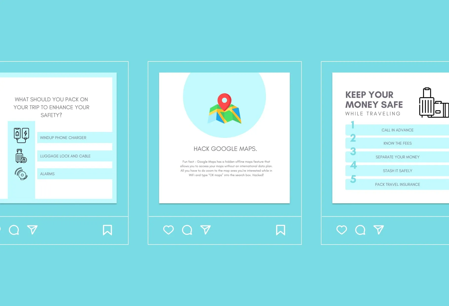 20 Travel Infographics Instagram Post Canva Templates
