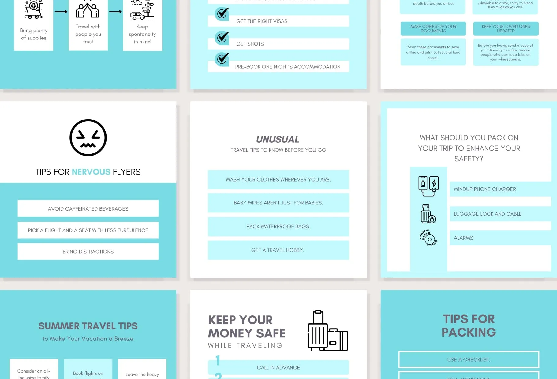 20 Travel Infographics Instagram Post Canva Templates