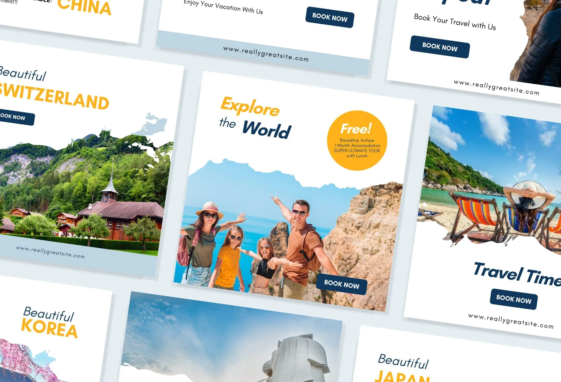 30 Travel Instagram Post Canva Templates V2