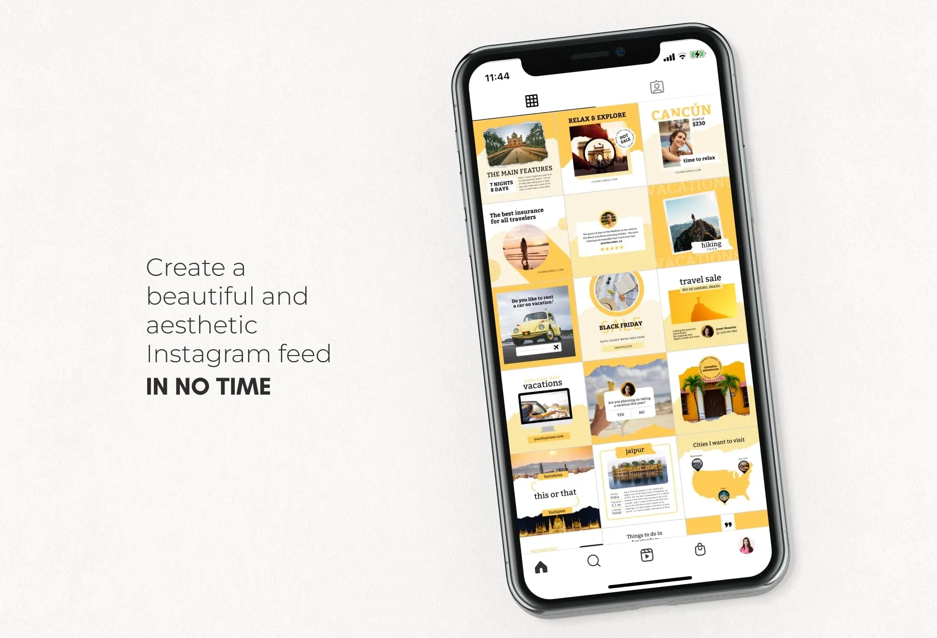 30 Travel Instagram Post Canva Templates V3