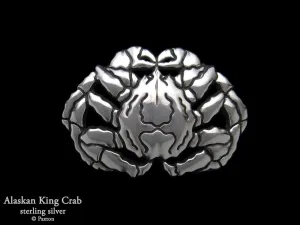 Alaskan King Crab Belt Buckle Sterling Silver