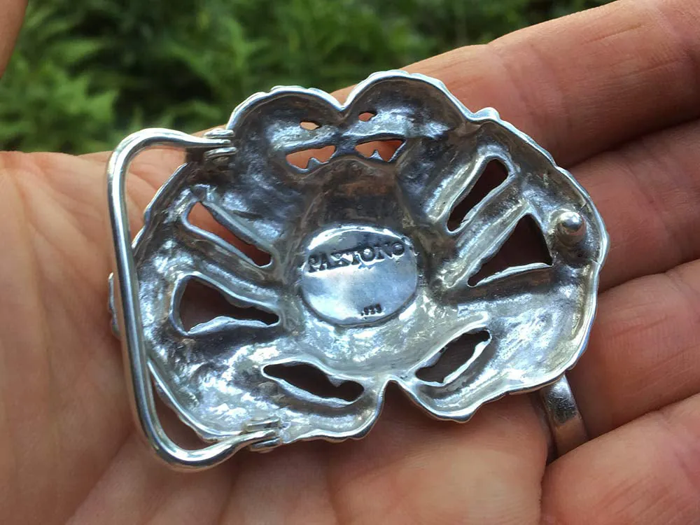 Alaskan King Crab Belt Buckle Sterling Silver