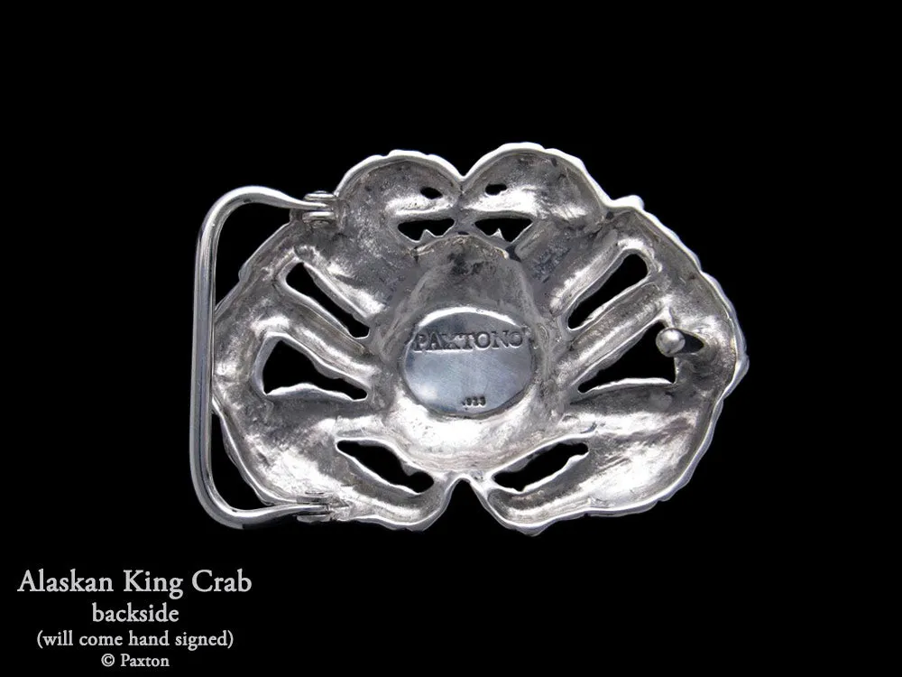 Alaskan King Crab Belt Buckle Sterling Silver