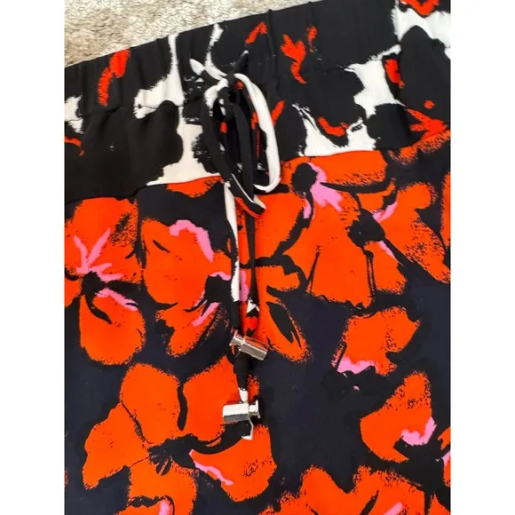 A.L.C. Nicholson Floral Print Drawstring Silk Skirt Size 6