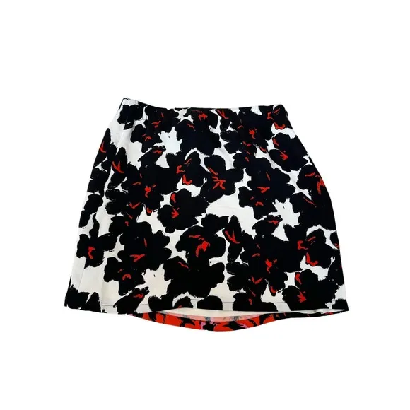 A.L.C. Nicholson Floral Print Drawstring Silk Skirt Size 6