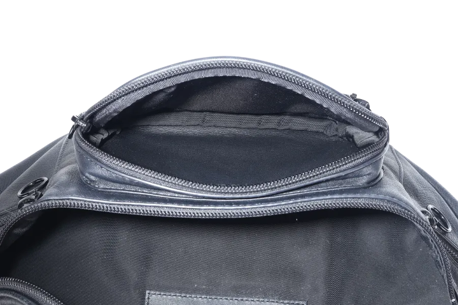 ALEXANDER WANG BLACK LAMBSKIN ATTICA BELT BAG SILVER AND BLACK HARDWARE NO DUST COVER
