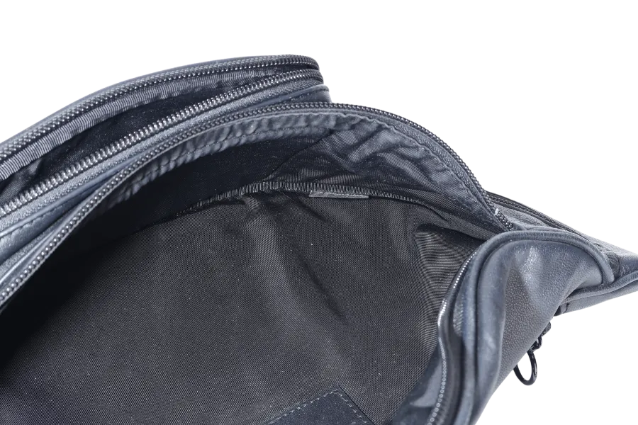 ALEXANDER WANG BLACK LAMBSKIN ATTICA BELT BAG SILVER AND BLACK HARDWARE NO DUST COVER