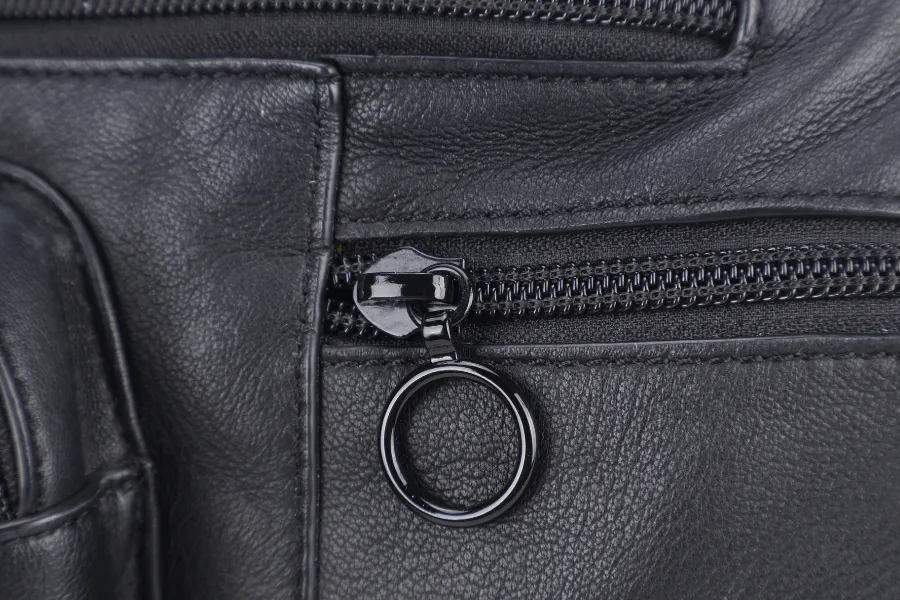 ALEXANDER WANG BLACK LAMBSKIN ATTICA BELT BAG SILVER AND BLACK HARDWARE NO DUST COVER