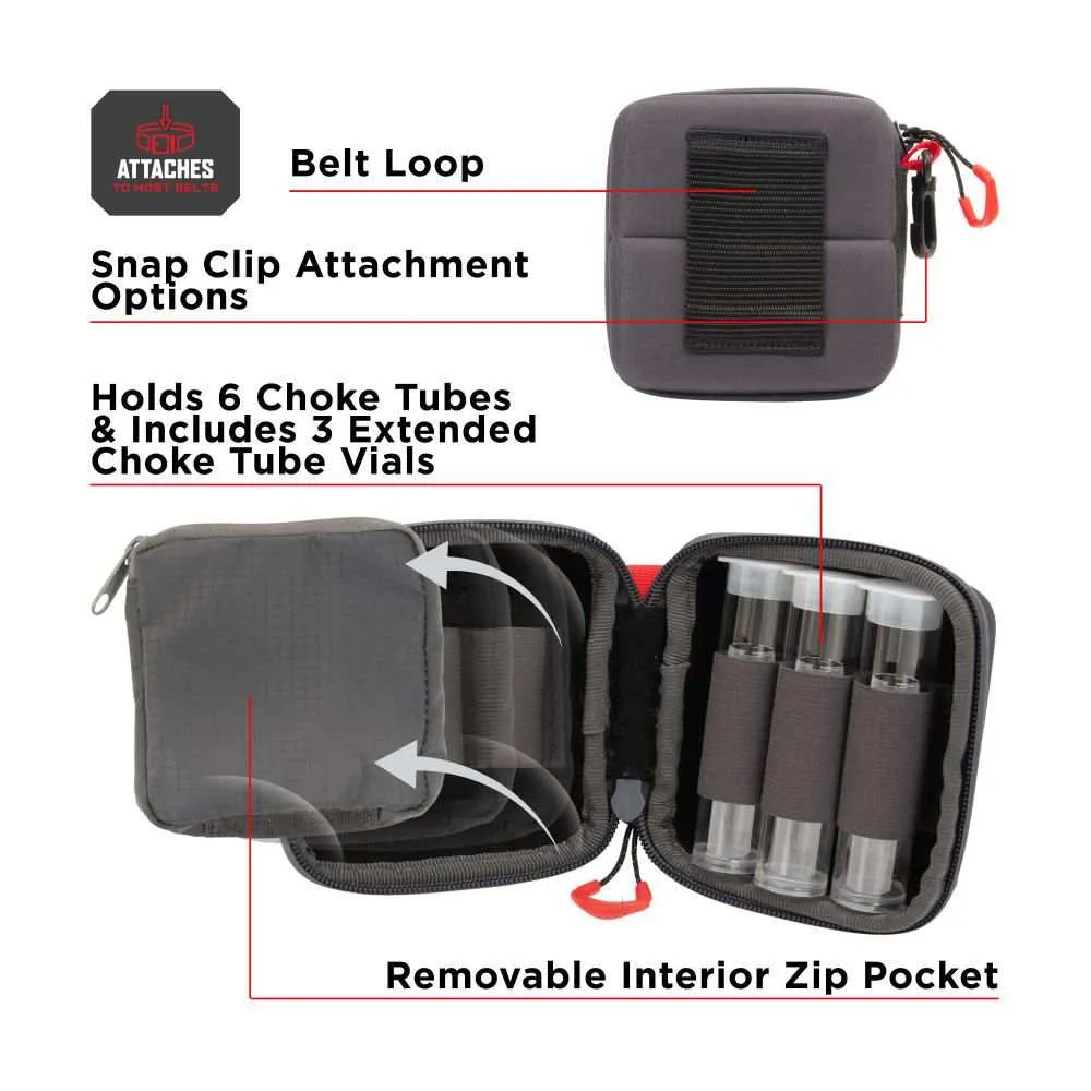 Allen Competitor Choke Tube Molded Case & 3 Extended Vials, Gray