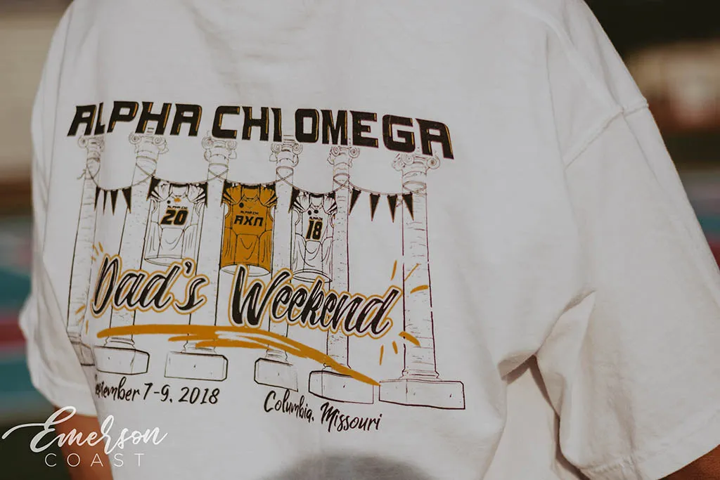 Alpha Chi Omega Dad's Weekend Tshirt