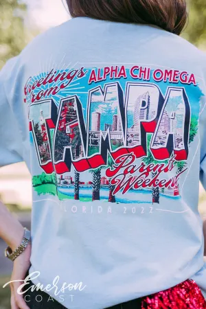 Alpha Chi Omega Greetings From Tampa Parents Weekend Tee