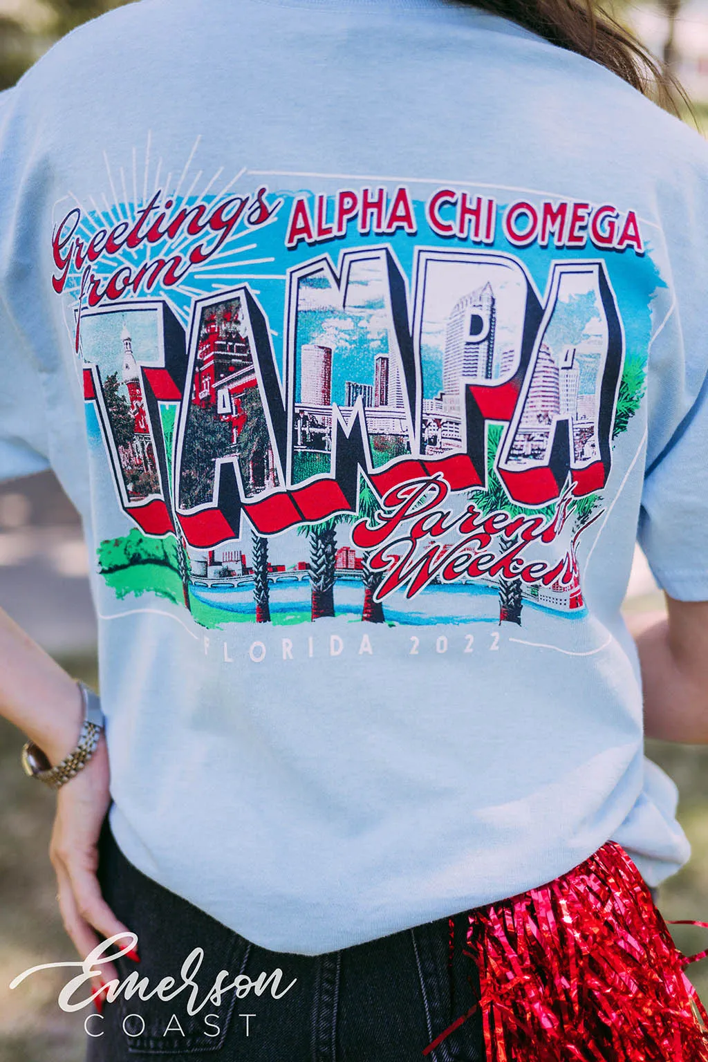 Alpha Chi Omega Greetings From Tampa Parents Weekend Tee