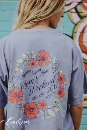 Alpha Sigma Alpha Floral Mom's Weekend Tee