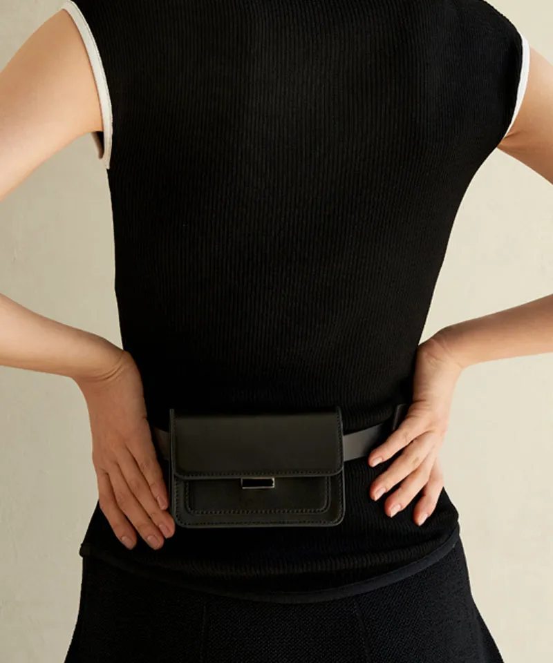 Anell Golf Flap Belt Bag - Black