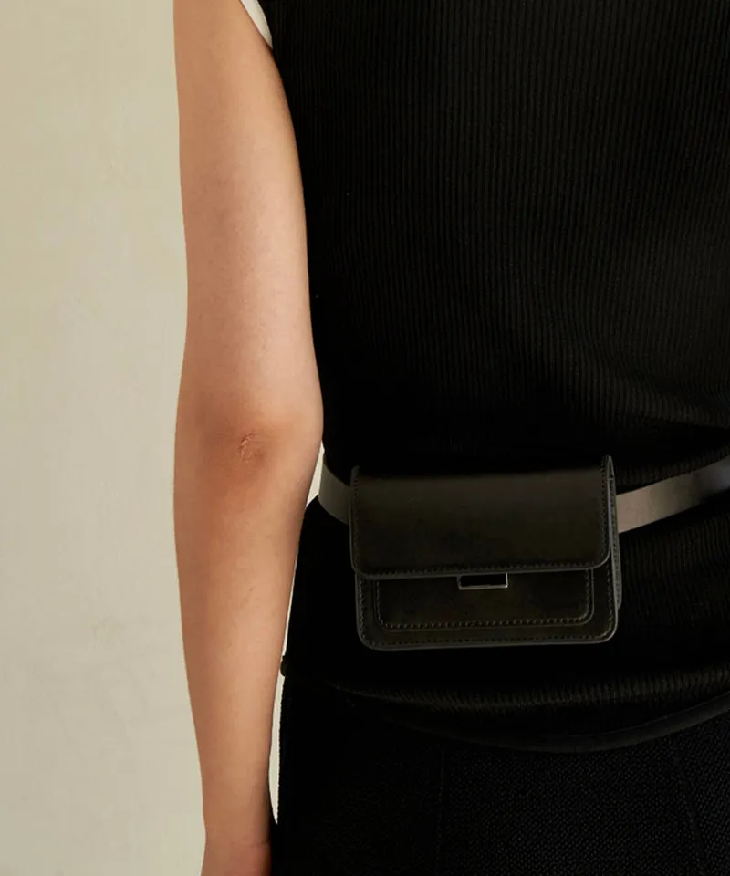 Anell Golf Flap Belt Bag - Black