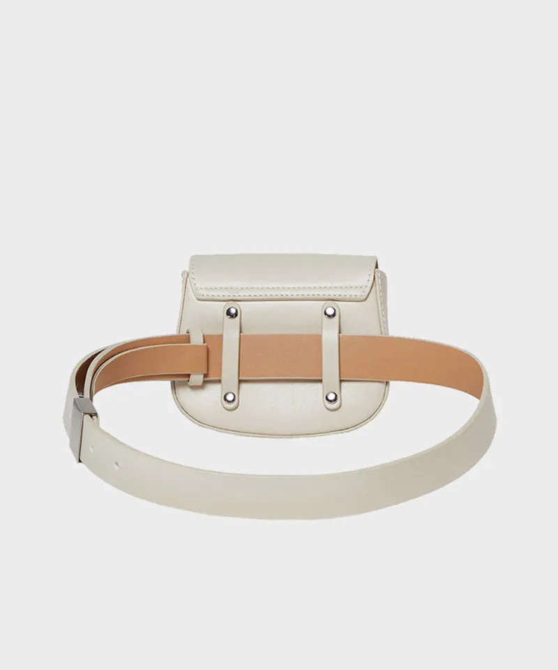 Anell Golf Tote Belt Bag - Cream Beige