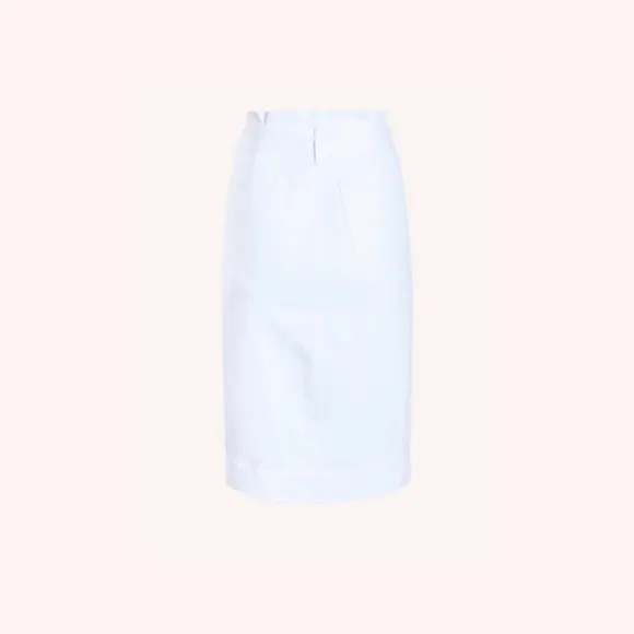 ANN TAYLOR Petite Belted Paperbag Denim Skirt