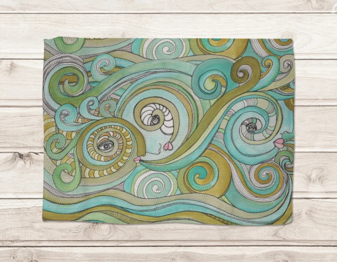 Area Rug 'Honeydew Ocean'