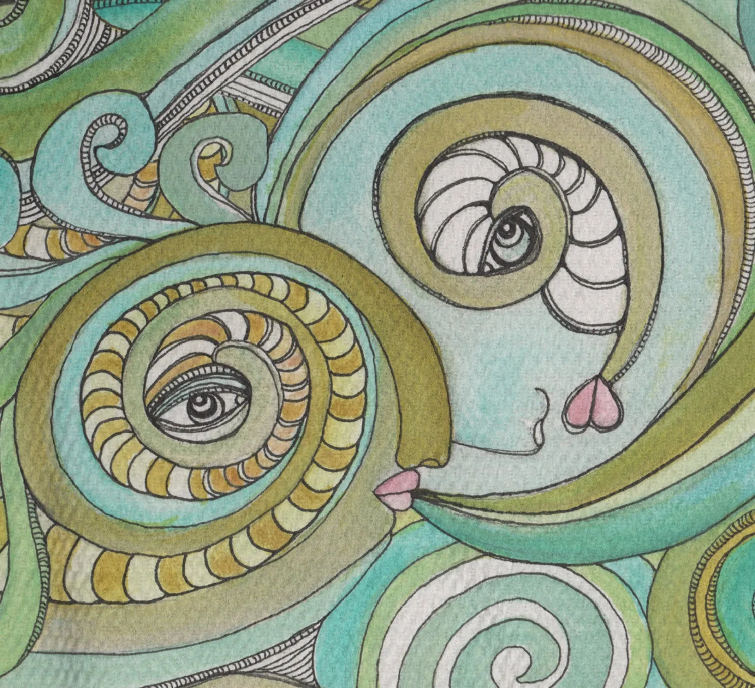 Area Rug 'Honeydew Ocean'