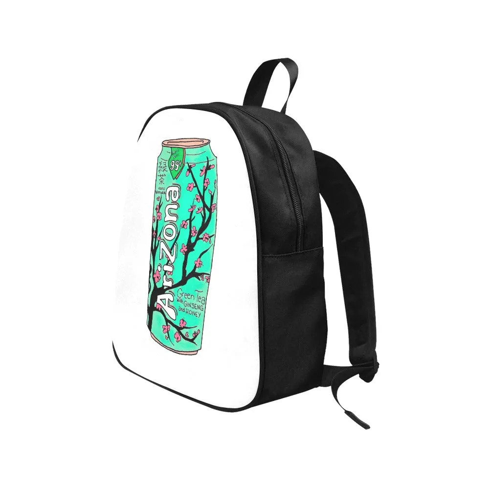 Arizona Green Tea Pattern Can Canvas Backpack