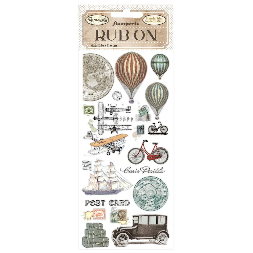 Around the World Travel Rub Ons DFLRB32