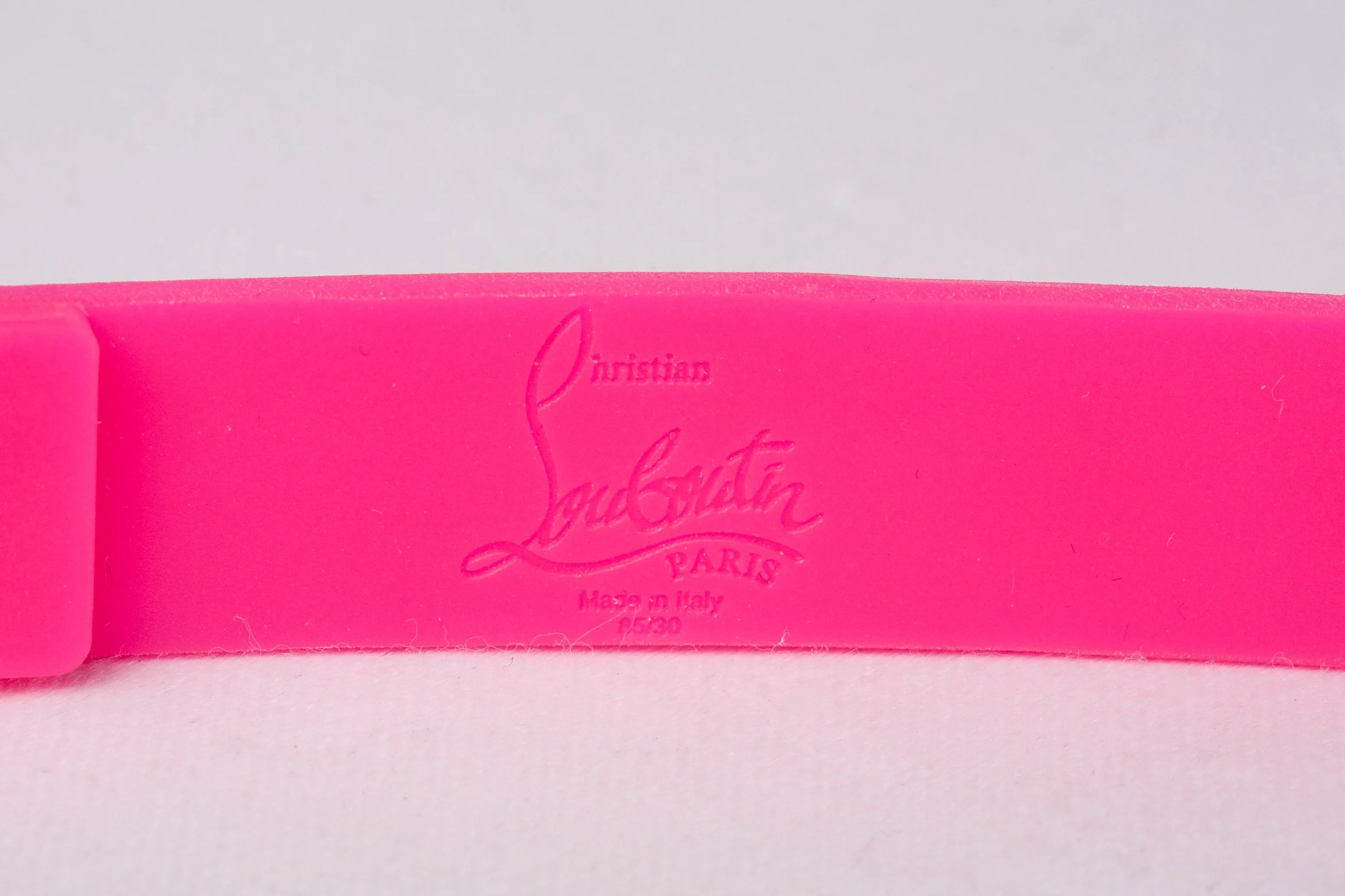 Authentic Christian Louboutin Loubispikes Rubber Belt Set