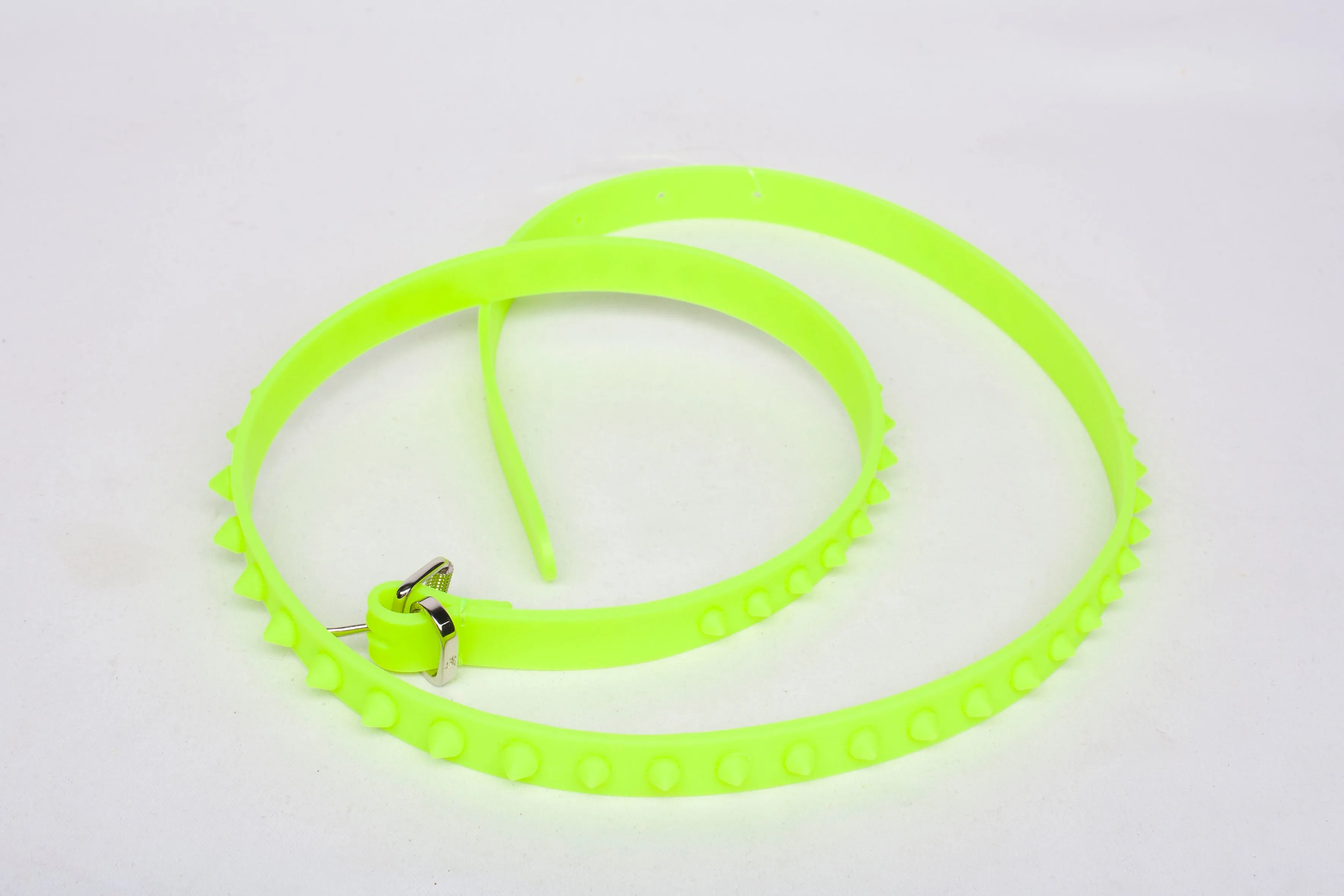 Authentic Christian Louboutin Loubispikes Rubber Belt Set
