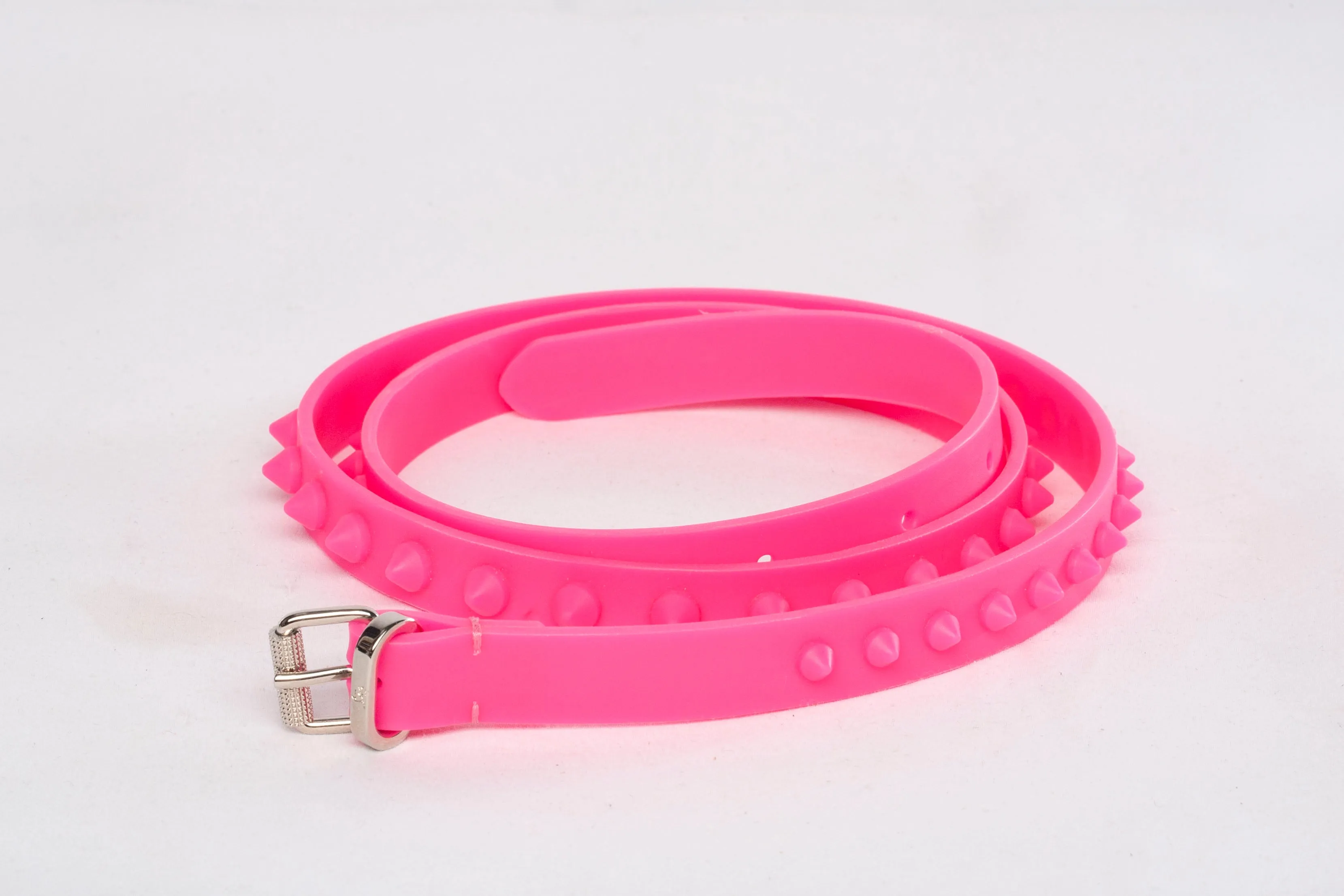 Authentic Christian Louboutin Loubispikes Rubber Belt Set