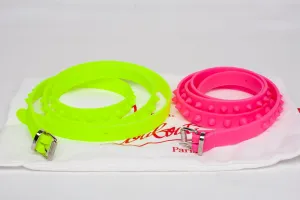 Authentic Christian Louboutin Loubispikes Rubber Belt Set