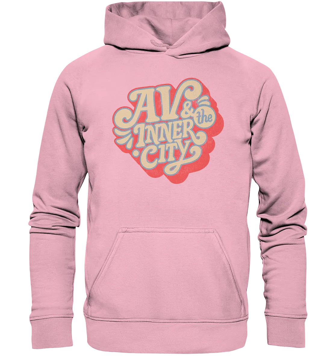 AV & the Inner City / Kids' Premium Hoodie - Orange and Yellow Logo