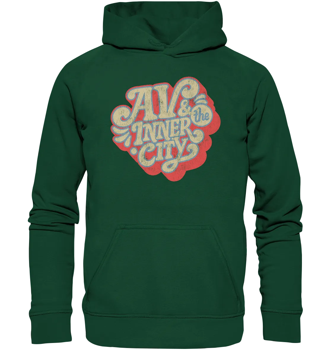 AV & the Inner City / Kids' Premium Hoodie - Orange and Yellow Logo